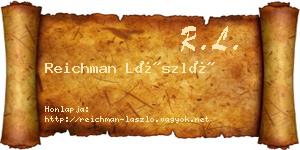 Reichman László névjegykártya